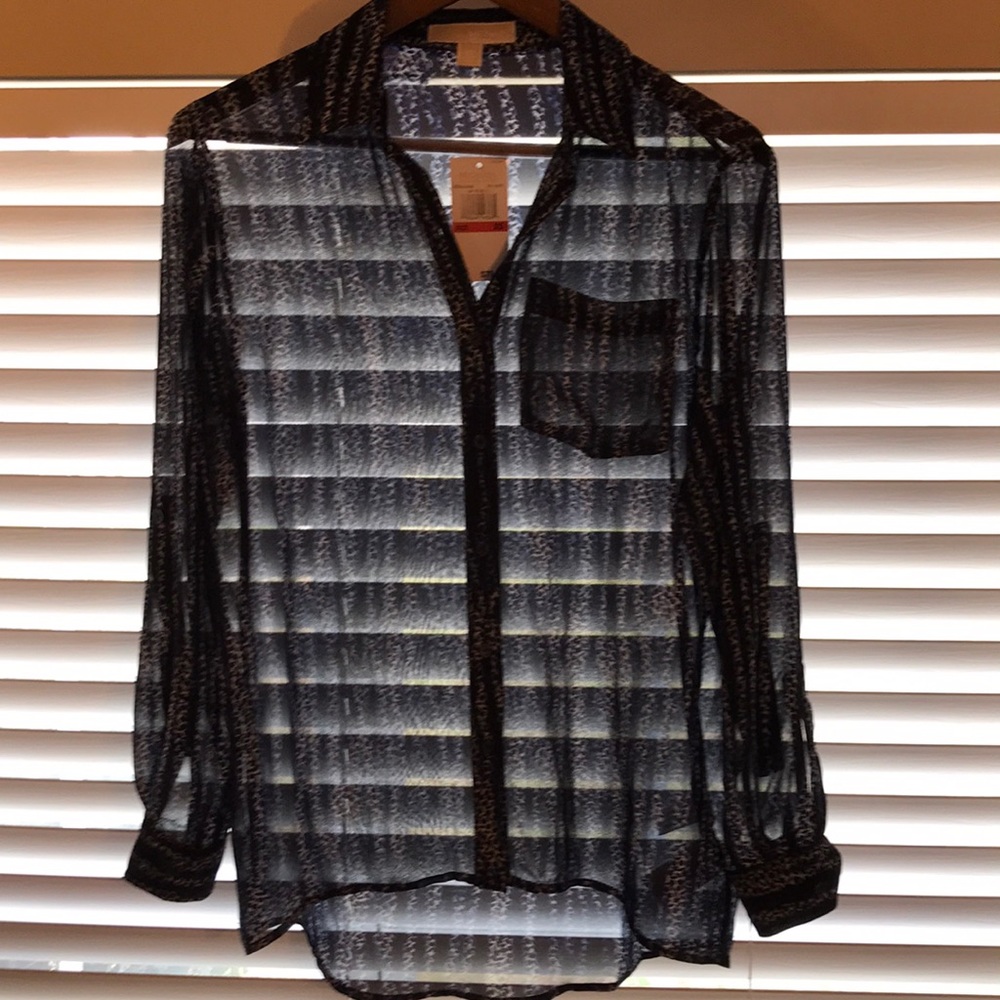 ‼️Sale‼️Michael Kors Sheer Patterned Blouse